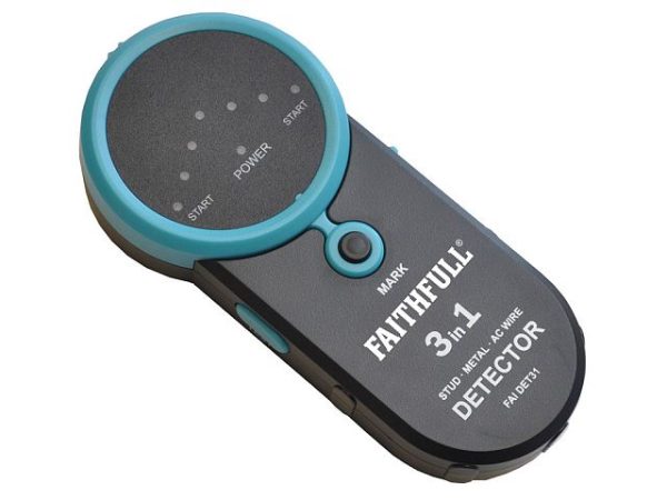 Faithfull 3-in-1 Detector Stud, Metal and Live Wire - Stone Builders Merchants