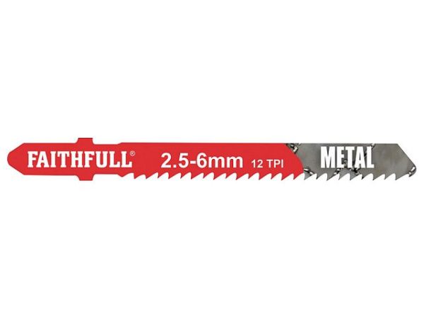 Faithfull Jigsaw Blades (5) Metal 12tpi 50mm - Stone Builders Merchants