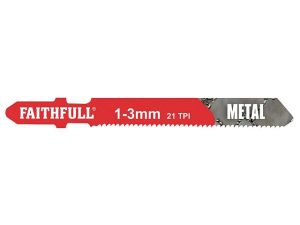 Faithfull Jigsaw Blades (5) Metal 21tpi 50mm - Stone Builders Merchants