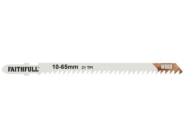 Faithfull Jigsaw Blades (5) Wood 8tpi 90mm - Stone Builders Merchants