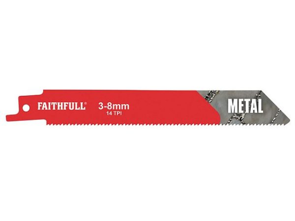 Faithfull Sabre Saw Blades (5) Metal 14tpi 150mm - Stone Builders Merchants