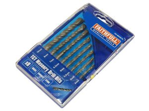 Faithfull TCT Masonry Drill Bit Set 8 Piece - Stone Builders Merchants