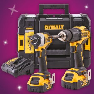 DeWalt 18-volt Combi Drill and Impact Driver Twin Pack - Stone Builders Merchants