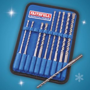 Faithfull 10-piece SDS Plus Masonry Drill Bit Set - Stone Builders Merchants