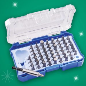 Faithfull 61 Piece Chrome Vanadium Security Screwdriver Bit Set - Stone Builders Merchants