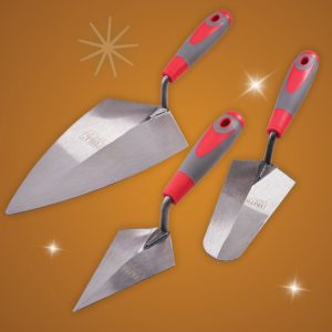 Faithfull Soft Grip 3 Piece Trowel Set - Stone Builders Merchants